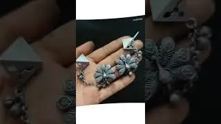 Oxidised Silver Earrings jewellery #dvasu#oxidisedjewellery #traditionaljewellery #oxidisedearrings
