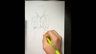Drawing Mr. Wolf from The Bad Guys