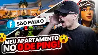 Como é jogar Fortnite a 0 DE PING?!🤩 (TOUR PELO MEU AP)