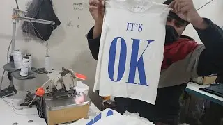 Kids sammar production. T-shirt.👕 .trousers 👖. Unit on  Overlock Machine. Flat lock  machine  singer