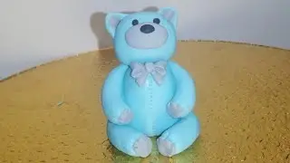 تشكيل دب صغير بعجينة السكر لتزيين كيك ديزاين طيم الزيادة