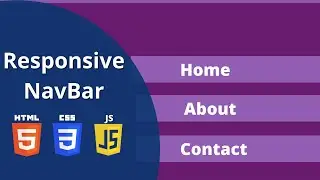 Responsive Navbar using HTML, CSS and Javascript