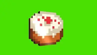 Minecraft 3D Cake Animation Green Screen