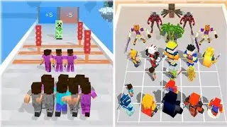 HERO CRAFT RUN 3D | All Levels Gameplay | Android, iOS | Satisfying Mobile Games | New Skin