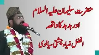 حضرت سلیمان علیہ السلام اور  ہدہد  کا واقعہ  II  افضل ضیاء چشتی سیالوی