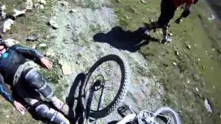 French Alps Mountain Biking crash and awesome rescue