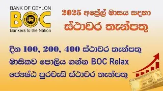 BOC Fixed Deposit Plans 2025 April &ndash; 100, 200, 400 Days | BOC Relax FD Scheme - BOC ස්ථාවර තැන්පතු