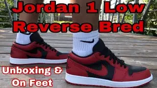 AIR JORDAN 1 LOW REVERSE BRED UNBOXING & ON FEET