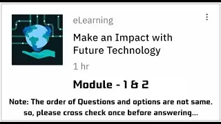 module-1 & 2 What’s the future of sustainability||Make an Impact with Future Technology