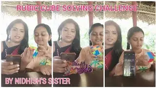Rubic cube Solving Challenge|By Nidhish Sister|Kaarikavb