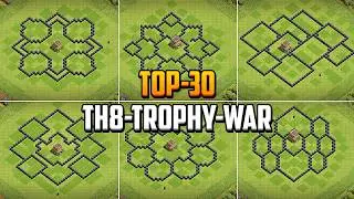 TOP 30 TH8 WAR BASE DESIGN +WITH LINK|2023|CLASH OF CLANS