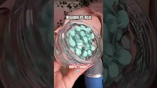 Wooden VS Real ! Which Feels Better?    #asmr #asmrsounds #shortsasmr #satisfying