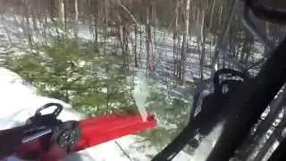 coupe branches installé sur véhicule d'entretien d