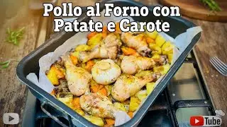 Pollo al Forno con Patate e Carote🍗🥕🥔 #foryouシ #italiano #cucina #italy #chicken