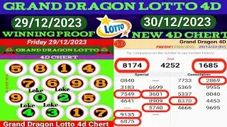 30/12/2023 GRAND DRAGON LOTTO 4D CHERT AND 2D NUMBER | WATCH 29/12/2023 WINNING PROF | 4d Chert Neva