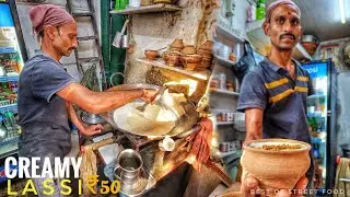 Gokul Famous Hot Malai Milk & Super Creamy Lassi | Malai Milk & Lassi ₹50 | Street Food