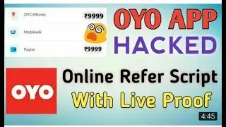 (OYO App) Online Refer Bypass Script 2018 | OYO App Unlimited Trick (Online Script) 2018 | OYO HACK