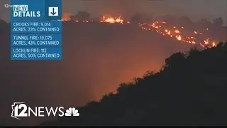 Updates for the Crooks, Locklin and Tunnel fires burning in Arizona