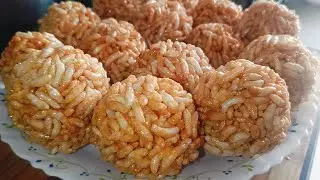 सिर्फ 10 मिनट में बने मुरमुरा लड्डू | Murmura Laddu Recipe | Lai  Gud Laddu
