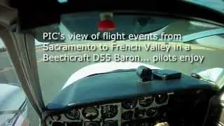 Pilot's Eye View of Beechcraft Baron Flight