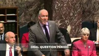 BCNDP Leader John Horgan questions Premier Clark on government response to deaths of youth in care