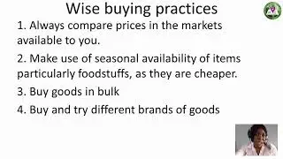HOME ECONOMICS CHIDINMA FOOD PURCHASING