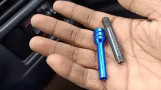 Aluminium blue door lock Nob installation