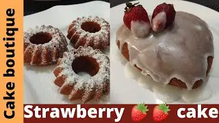 How to make strawberry cake | cake without beater | fruit cake | cake boutique