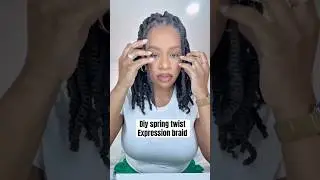 Easy & Affordable Spring Twist braids on really short hair! #springafrotwist #springtwist #diybraids