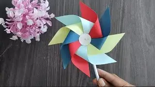 HOW TO MAKE A PAPER WINDMILL EASY || DIY PINWHEEL THAT SPINES #diy #viral  #windmill