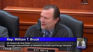 Oversight Subcommittee on Homeland Security and Foreign Influence - 11/12/2025