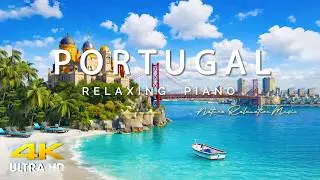 FLYING OVER PORTUGAL (4K UHD) - Amazing Beautiful Nature Scenery & Relaxing Music