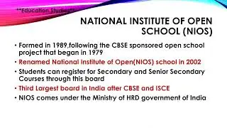 Open Schooling:An Alternative Approach to Formal Education//National Institute of Open Schooling