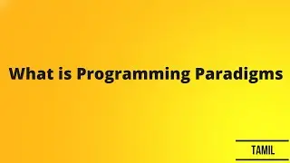 What is programming paradigms in tamil?