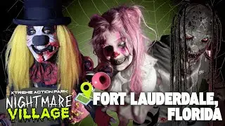 NIGHTMARE VILLAGE | Xtreme Action Park Fort Lauderdale, FL | Haunted House 2025 Vlog in 4K