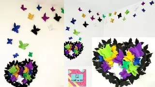 paper Butterfly heart |  3d 🦋 Butterfly wall decor | easy way of making paper Butterfly 🦋