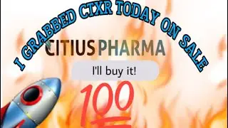 CTXR Citius Pharmaceuticals WHY IT SOLD OFF