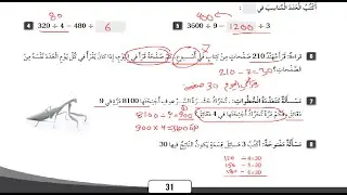 الصف الرابع الرياضيات حل كتاب التمارين صفحة 31