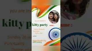 Republic Day kitty party invitation#kitty party invitation#invitation#shorts