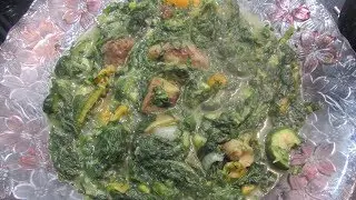 Congolese Cuisine Vegetarian Ya Epinard (Spinach)