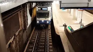 Amsterdam GVB S1/S2 metro departing Nieuwmarkt for Isolatorweg (roof view)