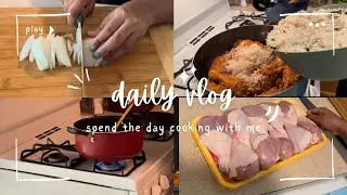 Day at home | Chicken dum biryani cooking vlog | Rainy day