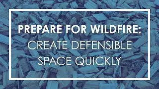 Prepare for Wildfire: Create Defensible Space Quickly