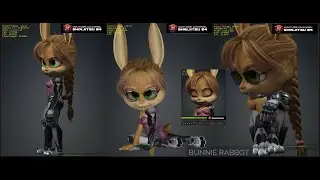 Bunnie Rabbot Proper Parts Rebuild in CC4 - Playing with Hair and Makeup