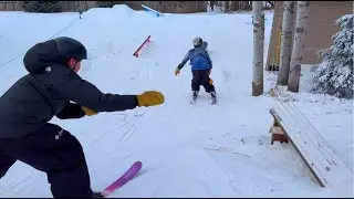Skiing the Midwest's BEST Backyard Park!*POV*