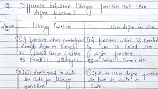 Difference between library function and user defined function || predefine and user defined function