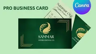 How to Create a Professional Visiting Card Design in Canva | Business Card