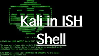 How to setup kali linux in iSH Shell | iPhone/iPad tutorial
