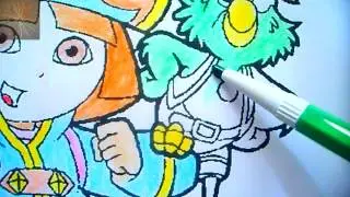Dora the Explorer is a pirate! fun coloring book page for kids - cartoon coloring - coloriage - Дора