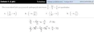 Zadanie 5 - matura 5 maja 2015 dla technik&oacute;w